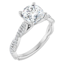 The Timeless Twisted Pavé Engagement Ring | Cushion | 2 ¼ CTW