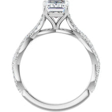 The Timeless Twisted Pavé Engagement Ring | Emerald | 2 ¼ CTW