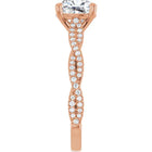 The Timeless Twisted Pavé Engagement Ring | Cushion | 2 ¼ CTW