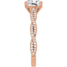 The Timeless Twisted Pavé Engagement Ring | Cushion | 2 ¼ CTW