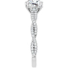 The Timeless Twisted Pavé Engagement Ring | Cushion | 2 ¼ CTW