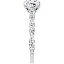 The Timeless Twisted Pavé Engagement Ring | Cushion | 2 ¼ CTW