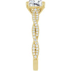 The Timeless Twisted Pavé Engagement Ring | Cushion | 2 ¼ CTW