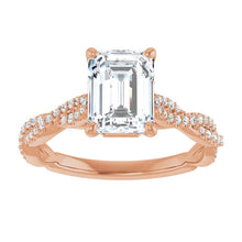 The Timeless Twisted Pavé Engagement Ring | Emerald | 2 ¼ CTW