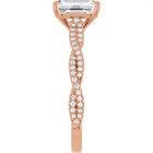 The Timeless Twisted Pavé Engagement Ring | Emerald | 2 ¼ CTW