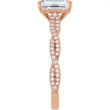 The Timeless Twisted Pavé Engagement Ring | Emerald | 2 ¼ CTW