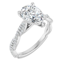 The Timeless Twisted Pavé Engagement Ring | Pear | 2 ¼ CTW
