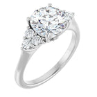 The Side Cluster Engagement Ring | Round | 2 ⅜ CTW
