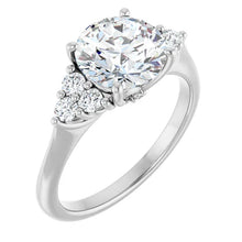 The Side Cluster Engagement Ring | Round | 2 ⅜ CTW