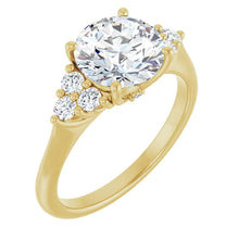 The Side Cluster Engagement Ring | Round | 2 ⅜ CTW