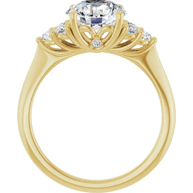The Side Cluster Engagement Ring | Round | 2 ⅜ CTW