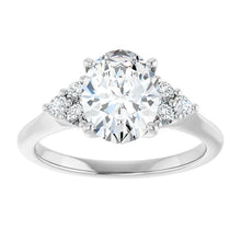 The Side Cluster Engagement Ring | Oval | 2 ⅜ CTW