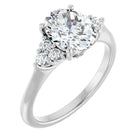 The Side Cluster Engagement Ring | Oval | 2 ⅜ CTW