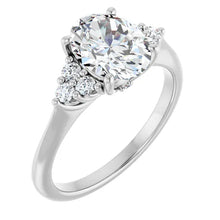 The Side Cluster Engagement Ring | Oval | 2 ⅜ CTW