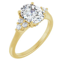 The Side Cluster Engagement Ring | Oval | 2 ⅜ CTW