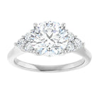 The Side Cluster Engagement Ring | Round | 2 ⅜ CTW