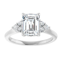 The Side Cluster Engagement Ring | Emerald | 2 ⅜ CTW
