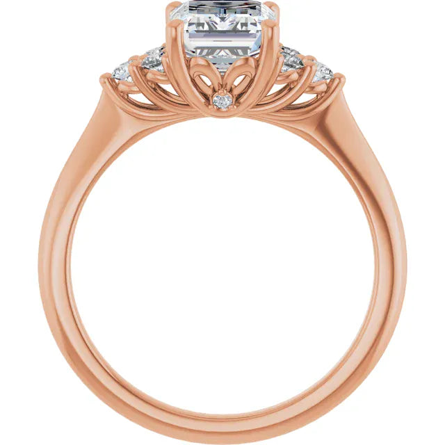 The Side Cluster Engagement Ring | Emerald | 2 ⅜ CTW