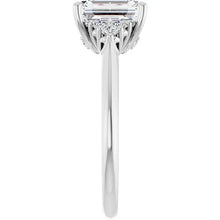 The Side Cluster Engagement Ring | Emerald | 2 ⅜ CTW