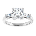 The Signature Baguette 3-Stone Engagement Ring | Cushion | 2 ¾ CTW