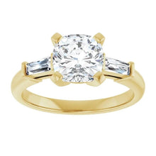 The Signature Baguette 3-Stone Engagement Ring | Cushion | 2 ¾ CTW