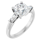 The Signature Baguette 3-Stone Engagement Ring | Cushion | 2 ¾ CTW
