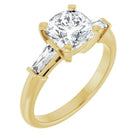 The Signature Baguette 3-Stone Engagement Ring | Cushion | 2 ¾ CTW