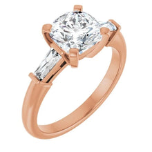 The Signature Baguette 3-Stone Engagement Ring | Cushion | 2 ¾ CTW