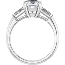 The Signature Baguette 3-Stone Engagement Ring | Cushion | 2 ¾ CTW