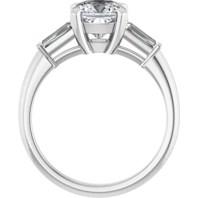 The Signature Baguette 3-Stone Engagement Ring | Cushion | 2 ¾ CTW