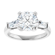 The Signature Baguette 3-Stone Engagement Ring | Round | 2 ¾ CTW