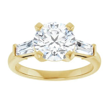 The Signature Baguette 3-Stone Engagement Ring | Round | 2 ¾ CTW