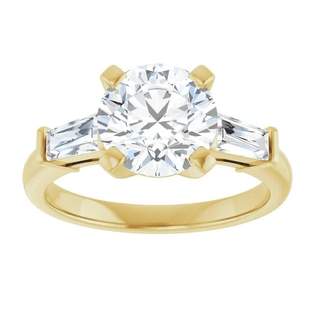 The Signature Baguette 3-Stone Engagement Ring | Round | 2 ¾ CTW