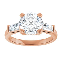 The Signature Baguette 3-Stone Engagement Ring | Round | 2 ¾ CTW