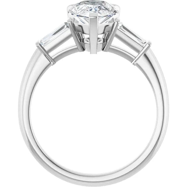 The Signature Baguette 3-Stone Engagement Ring | Pear | 2 ¾ CTW