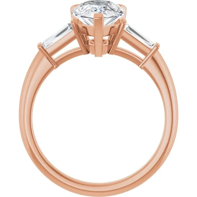 The Signature Baguette 3-Stone Engagement Ring | Pear | 2 ¾ CTW