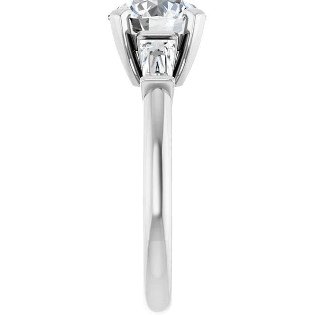 The Signature Baguette 3-Stone Engagement Ring | Round | 2 ¾ CTW