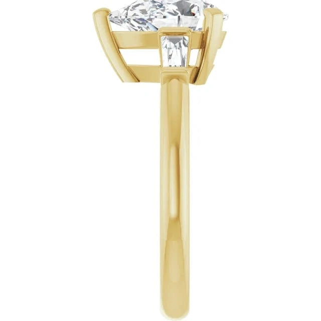 The Signature Baguette 3-Stone Engagement Ring | Pear | 2 ¾ CTW