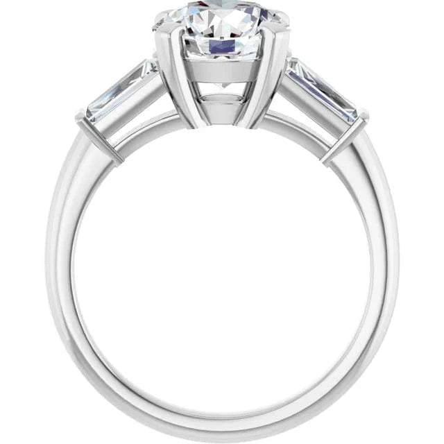 The Signature Baguette 3-Stone Engagement Ring | Round | 2 ¾ CTW