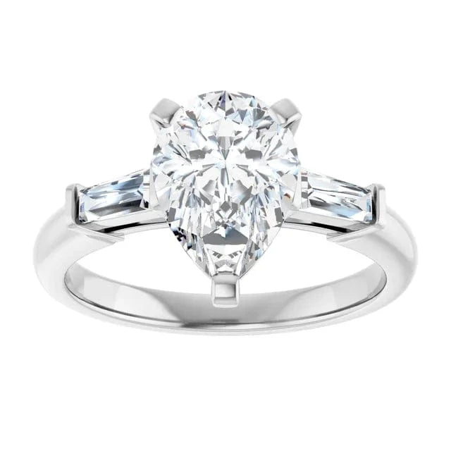 The Signature Baguette 3-Stone Engagement Ring | Pear | 2 ¾ CTW