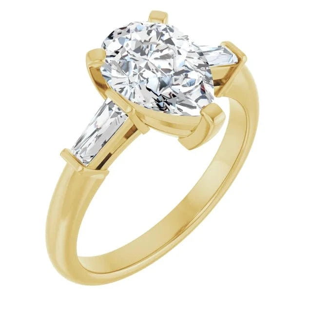 The Signature Baguette 3-Stone Engagement Ring | Pear | 2 ¾ CTW