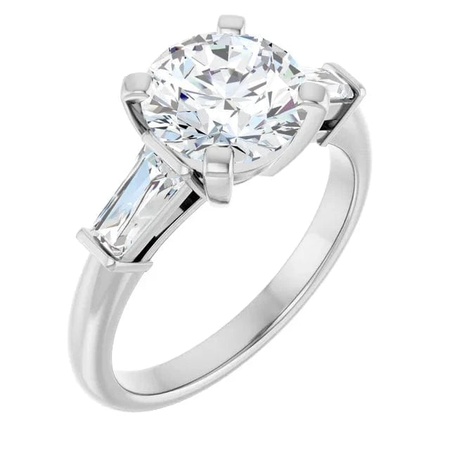 The Signature Baguette 3-Stone Engagement Ring | Round | 2 ¾ CTW