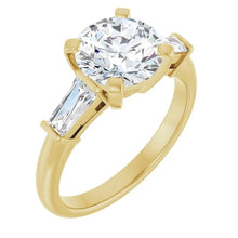 The Signature Baguette 3-Stone Engagement Ring | Round | 2 ¾ CTW