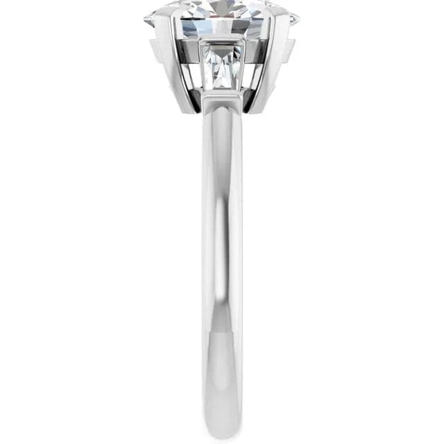 The Signature Baguette 3-Stone Engagement Ring | Oval | 2 ¾ CTW