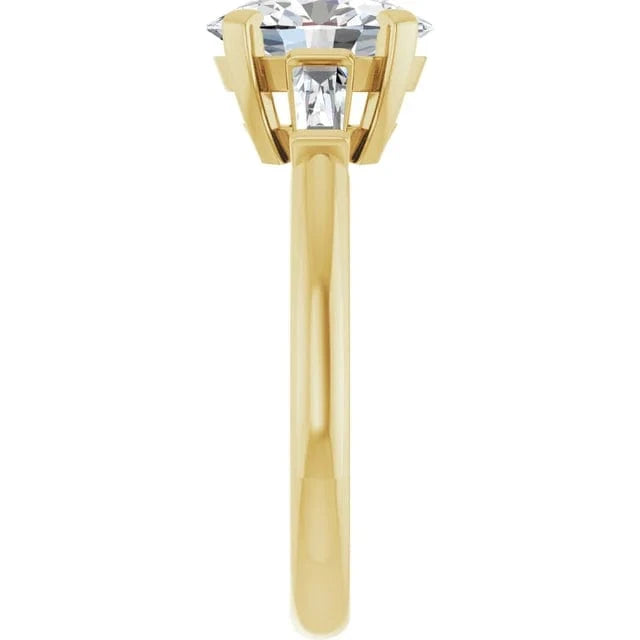 The Signature Baguette 3-Stone Engagement Ring | Oval | 2 ¾ CTW