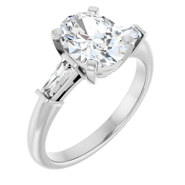 The Signature Baguette 3-Stone Engagement Ring | Oval | 2 ¾ CTW