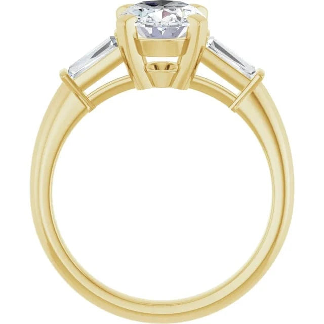The Signature Baguette 3-Stone Engagement Ring | Oval | 2 ¾ CTW