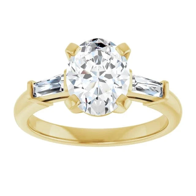 The Signature Baguette 3-Stone Engagement Ring | Oval | 2 ¾ CTW