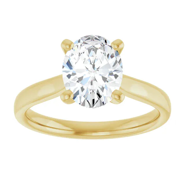 The Signature Cathedral Solitaire Engagement Ring | Oval | 2 CTW