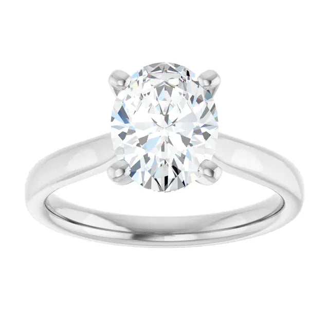 The Signature Cathedral Solitaire Engagement Ring | Oval | 2 CTW